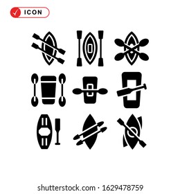 kayak icon or logo isolated sign symbol vector illustration - Collection of high quality black style vector icons
