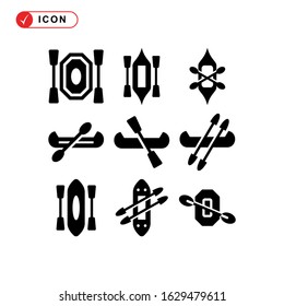 kayak icon or logo isolated sign symbol vector illustration - Collection of high quality black style vector icons

