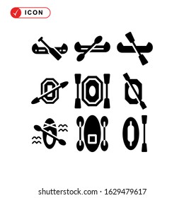 kayak icon or logo isolated sign symbol vector illustration - Collection of high quality black style vector icons

