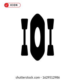 kayak icon or logo isolated sign symbol vector illustration - high quality black style vector icons
