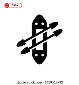 kayak icon or logo isolated sign symbol vector illustration - high quality black style vector icons
