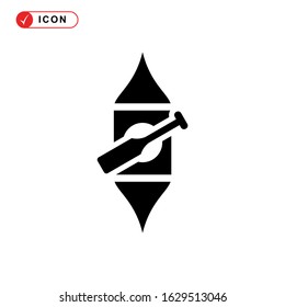 kayak icon or logo isolated sign symbol vector illustration - high quality black style vector icons
