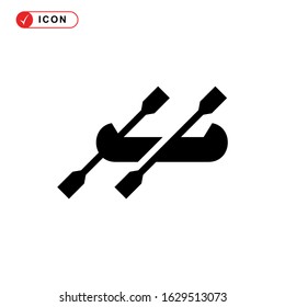 kayak icon or logo isolated sign symbol vector illustration - high quality black style vector icons

