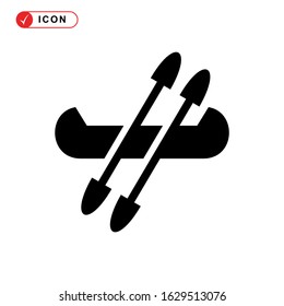 kayak icon or logo isolated sign symbol vector illustration - high quality black style vector icons
