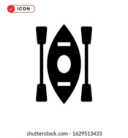 kayak icon or logo isolated sign symbol vector illustration - high quality black style vector icons
