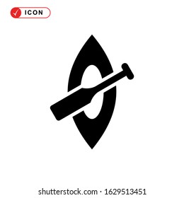 kayak icon or logo isolated sign symbol vector illustration - high quality black style vector icons
