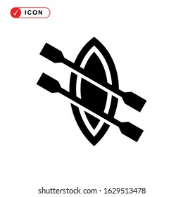 kayak icon or logo isolated sign symbol vector illustration - high quality black style vector icons
