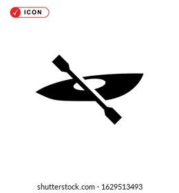 kayak icon or logo isolated sign symbol vector illustration - high quality black style vector icons
