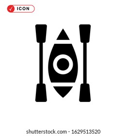 kayak icon or logo isolated sign symbol vector illustration - high quality black style vector icons

