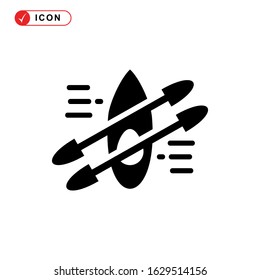 kayak icon or logo isolated sign symbol vector illustration - high quality black style vector icons
