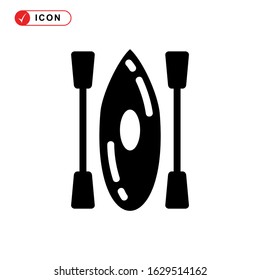 kayak icon or logo isolated sign symbol vector illustration - high quality black style vector icons
