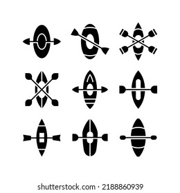 kayak icon or logo isolated sign symbol vector illustration - Collection of high quality black style vector icons
