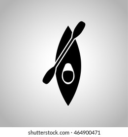 Kayak icon on the background