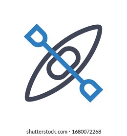 Kayak icon on white background