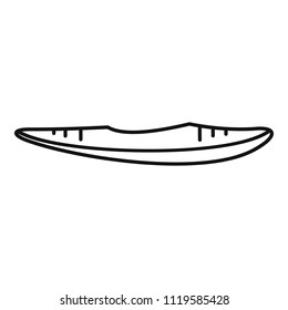 Kayak icon. Outline illustration of kayak vector icon for web design isolated on white background