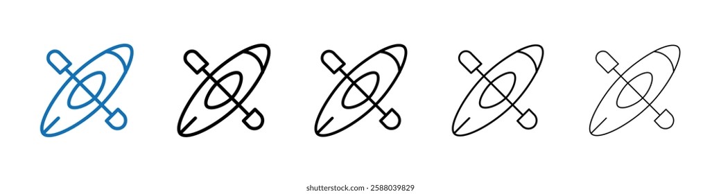 kayak icon Outline vector logo for web ui