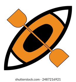 Kayak icon. sign for mobile concept and web design.