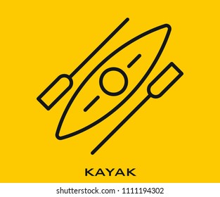 Kayak icon signs