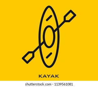 Kayak Icon Signs