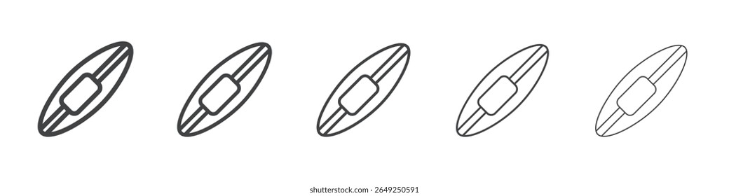 ícone do caiaque símbolo simples de coleção de ilustrações