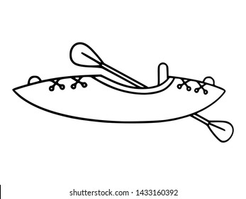 Kayak icon, symbol, sign, logo. Template Isolated on white Background. Simple flat style graphic design. Can be used for any purposes. Vector EPS10