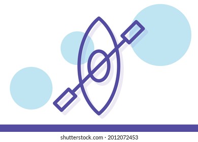 Kayak icon symbol sign from modern adventure and camping collection for mobile concept and web apps design.