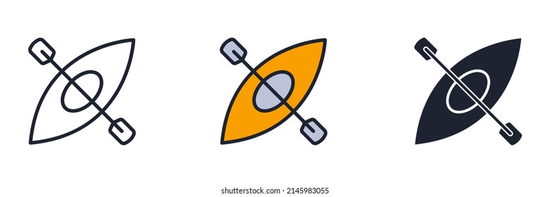 kayak icon symbol template for graphic and web design collection logo vector illustration