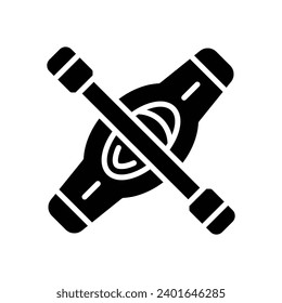 kayak icon. vector glyph icon for your website, mobile, presentation, and logo design.