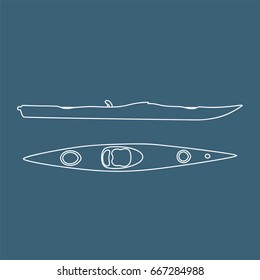 Kayak icon, vector illustration design. Boats collection.