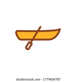 kayak icon vector illustration filled outline style. summer icon set.