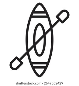 ícone do caiaque ilustração vetorial sinal isolado