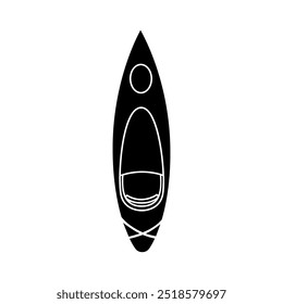 Kayak icon vector. Kayak illustration sign. Rowing symbol or logo.