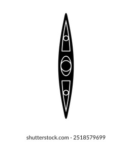 Kayak icon vector. Kayak illustration sign. Rowing symbol or logo.