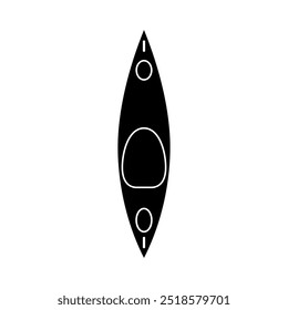 Kayak icon vector. Kayak illustration sign. Rowing symbol or logo.