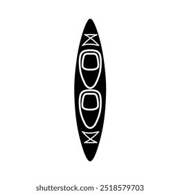 Kayak icon vector. Kayak illustration sign. Rowing symbol or logo.