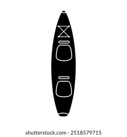 Kayak icon vector. Kayak illustration sign. Rowing symbol or logo.