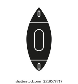 Kayak icon vector. Kayak illustration sign. Rowing symbol or logo.