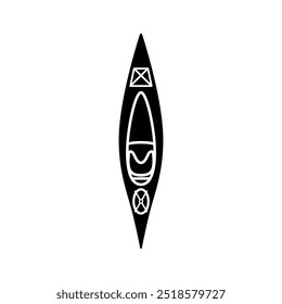 Kayak icon vector. Kayak illustration sign. Rowing symbol or logo.