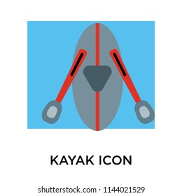 Kayak icon vector isolated on white background for your web and mobile app design, Kayak logo concept