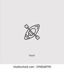 kayak icon vector isolated on white background