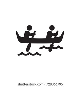 Kayak icon. Vector isolated icon for web and mobile on white background.