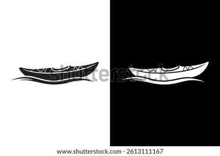 Kayak icon vector on White Background ,Vector Art Illustration on white background.	