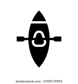 Ilustração de design de símbolo de vetor de ícone Kayak