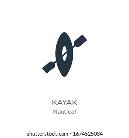 Kayak icon vector. Trendy flat kayak icon from nautical collection isolated on white background. Vector illustration can be used for web and mobile graphic design, logo, eps10