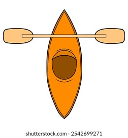 kayak illustration hand drawn isolated vector