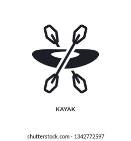kayak isolated icon. simple element illustration from nautical concept icons. kayak editable logo sign symbol design on white background. can be use for web and mobile
