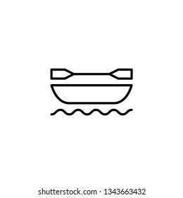 kayak line icon