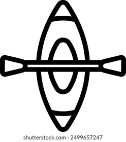 kayak line icon illustration vector