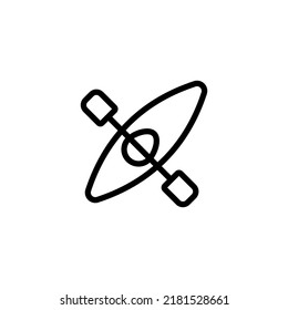 Diseño vectorial de icono de línea Kayak