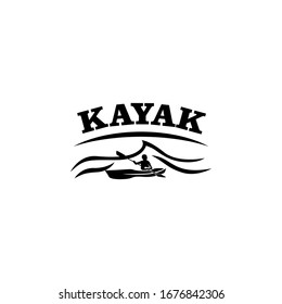 Kayak Logo Design Concept Vector Stock